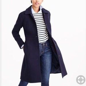 JCrew Navy Double Cloth Coat.